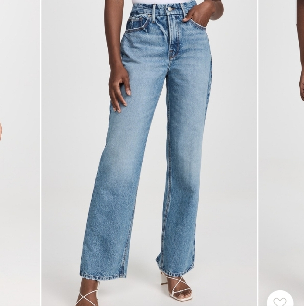 Good American NWT Good 90s High Rise Wide Leg Indigo